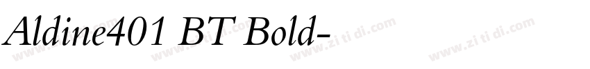 Aldine401 BT Bold字体转换